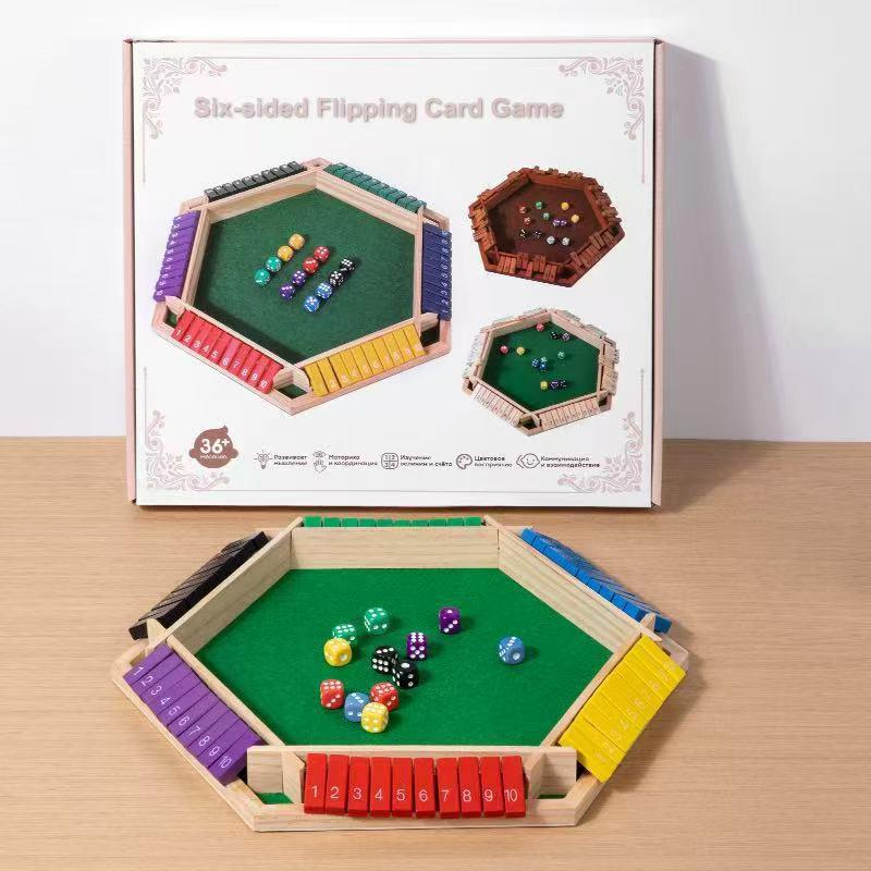 Children's Number Flip Card Game: Educational, Entertaining, Four-Sided Board & Drinking Game Props for Parties