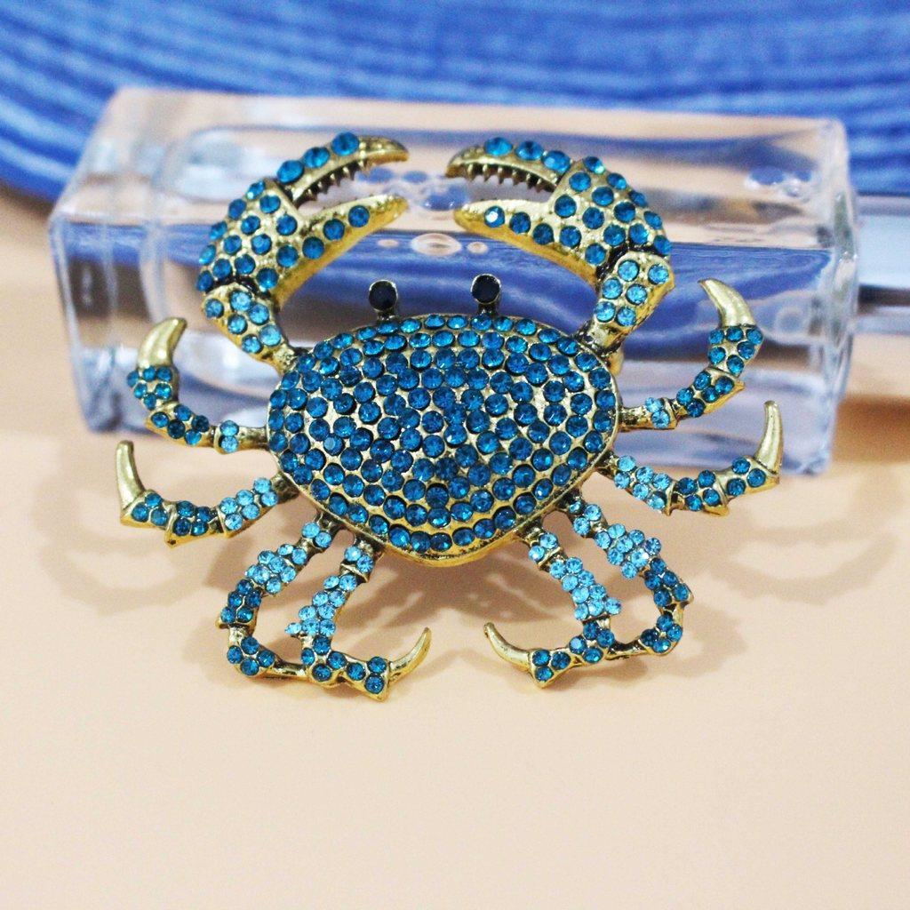 Spilla Cristallo Animale Stile Palazzo Vintage con Strass per Donne e Uomini