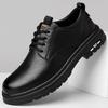 New Casual Fashion Men's Shoes Simple Fashion Business Men's New Leather Shoes Bundle One Pedal Black Leather Shoes Men