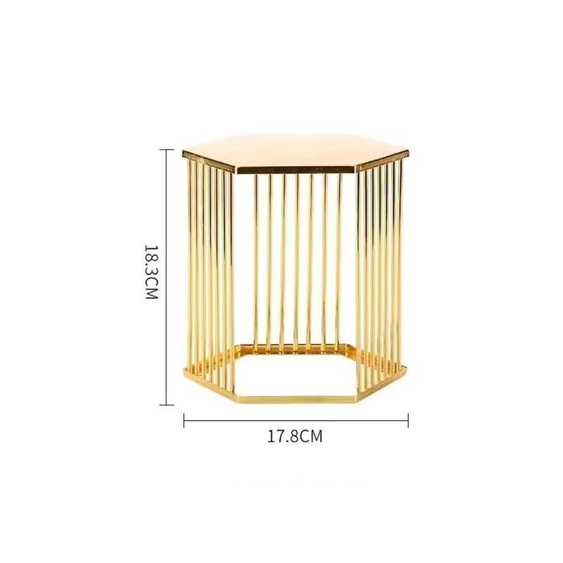 Golden Cylinder Wrought Iron Buffet Fruit Dish Stand Dessert Display Shelf Dim Sum Frame Cake Rack Wedding Birthday Party Decor