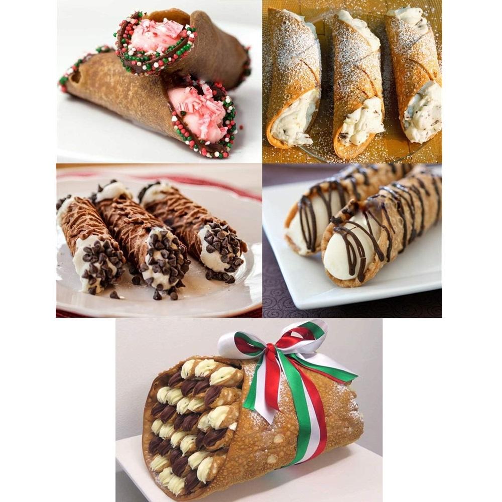 16 Pcs Cannoli Tubes Stainless Steel Cream Horn Molds Non-Stick Cannoli Forms Conical Tube Cone Dessert Pastry Roll Baking  Mold