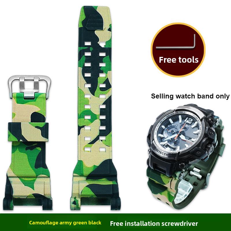 GPW2000 Soft Silicone Strap For Casio G-Shock Kongba 5502 GPW-2000 Wristband Men Replacement Sport Rubber Watch Band Accessories