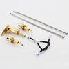 Bathroom Faucet with Waterfall Spout Polished Bathroom Faucet with Crystal Handles Waterfall Sink Tap Two-Handle Spa-Like
