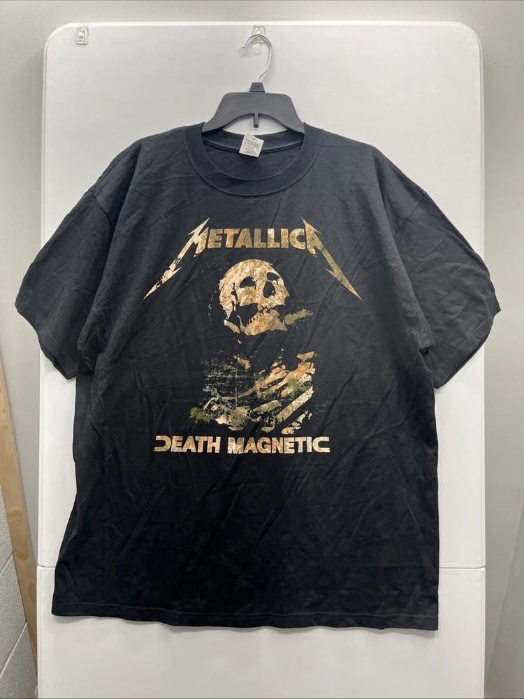 Metallica Death Magnetic World Tour Репринт Винтажный Стиль Рок Мерч Унисекс Футболка L