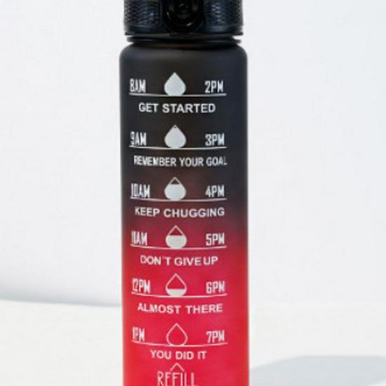 

Градиентная 1000 мл всплывающая спортивная бутылка для воды из тритана со шкалой и соломинкой Above 1L