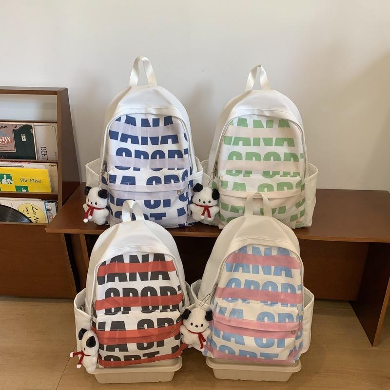Student Schoolbag Female Letter Print Backpack High School Student Large Capacity Backpack
