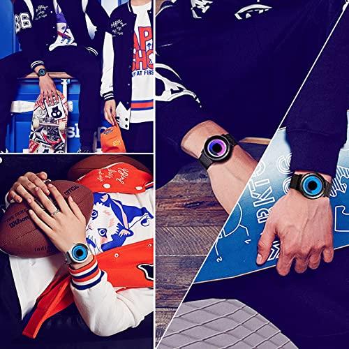 RORIOS Men's and Women's Analog Watch with Unique Time Display, Stylish Japanese-Made Quartz Movement, Water Resistant, Popular Mesh Band, Casual, Bir