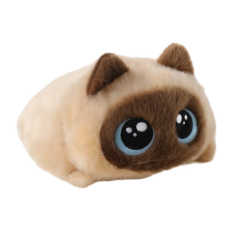 Round Black Cat Plush Toys Cartoon Cat Stuffed Animal New Cat Pillow  Gifts