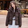 Plus Size Women Short Padded Jacket Winter Loose Hooded Warm Coat Casual Outwear