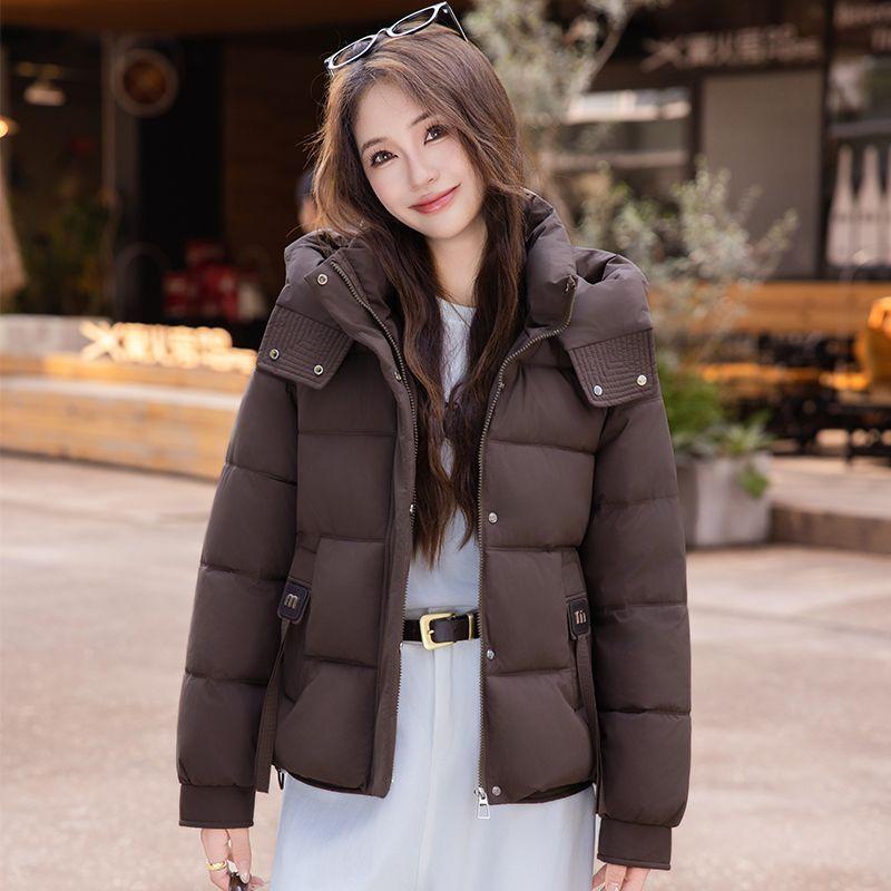 Plus Size Women Short Padded Jacket Winter Loose Hooded Warm Coat Casual Outwear
