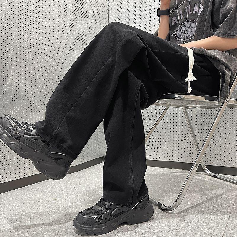 Jeans Men's Spring and Autumn Loose Straight Wide-leg Pants Casual Long Pants Denim Pants Plus Size