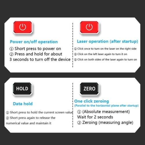 Digital Angle Finder, 4-Sided Strong Magnetic Angle Gauge, Backlit Cube Inclinometer, Woodworking Measuring Tool, Table Saw Miter Protractor, Hanging
