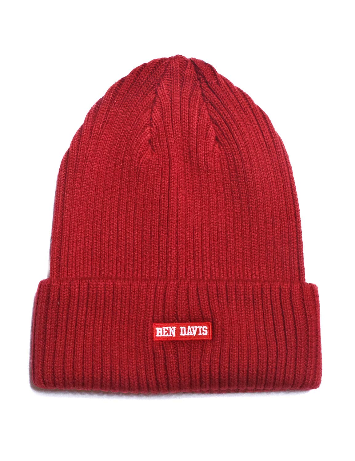 BEN DAVIS 9526 Acrylic Box Logo Knit Cap (BEN DAVIS) BDW-9526WP (Red)