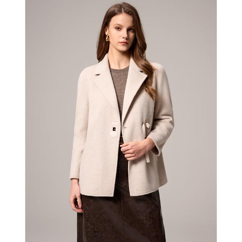 Like Water Years Women's Elegant Short Wool Blend Coat