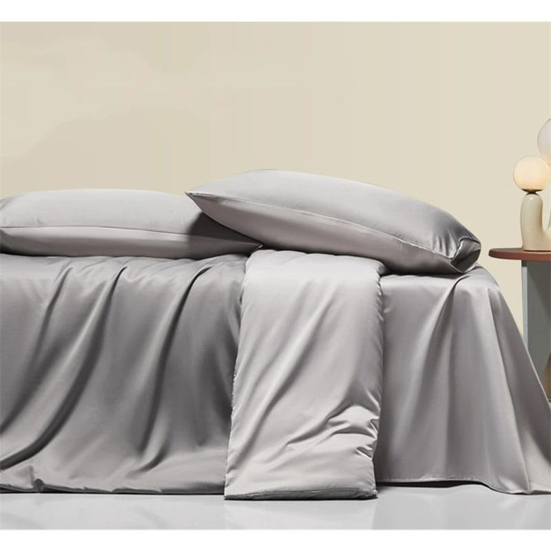 Summer Ice Silk 4-Piece Bedding Set - Cooling, Smooth Duvet Cover, Luxury Sheet & Fitted Sheet, High-End Bed Linen For Comfortable Sleep