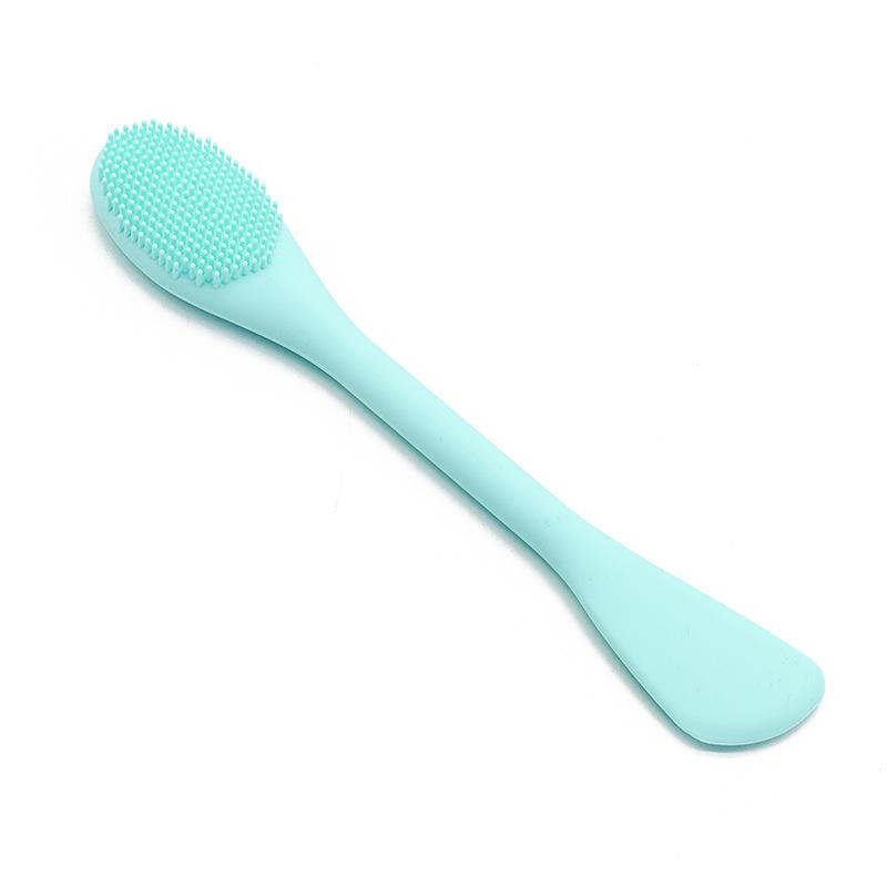 Silicone Dual-Ended Facial Cleansing & Mask Brush with Scraper