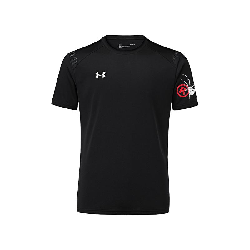 

Under Armour Custom Sports Loose Quick-Dry Moisture-Wicking Round Neck Pullover Short Sleeve T-Shirt Unisex Tops Black 21500525-001(TEAM702-A25) S