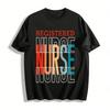 Vintage Style Registered Nurse Printed Tee For Medical Staff Pure Cotton T-shirt