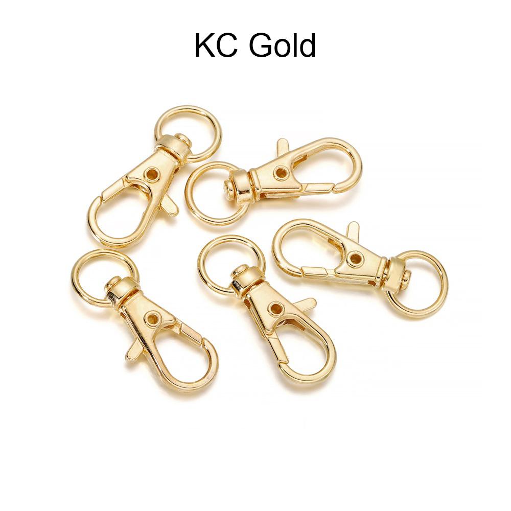 

10pcs/lot Split Key Ring Swivel Lobster Clasp Connector For Bag Belt Dog Chains DIY Jewelry Making Findings 9 x 23mm