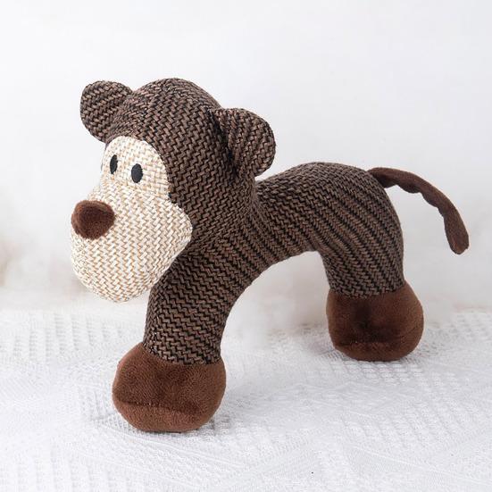 Plush Dog Toy Squeaky Stuffed Animal Dog Chew Toy Cute Animal Design Puppy Teething Toy for All Breeds Relieves Boredom And Anxiety