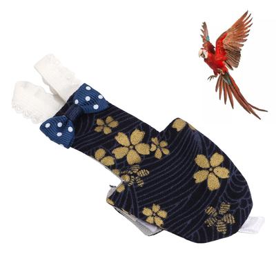 Bird Diaper Adjustable Golden Flower Pattern Pet Bird Nappies For Macaw Budgies Cockatiels Finches