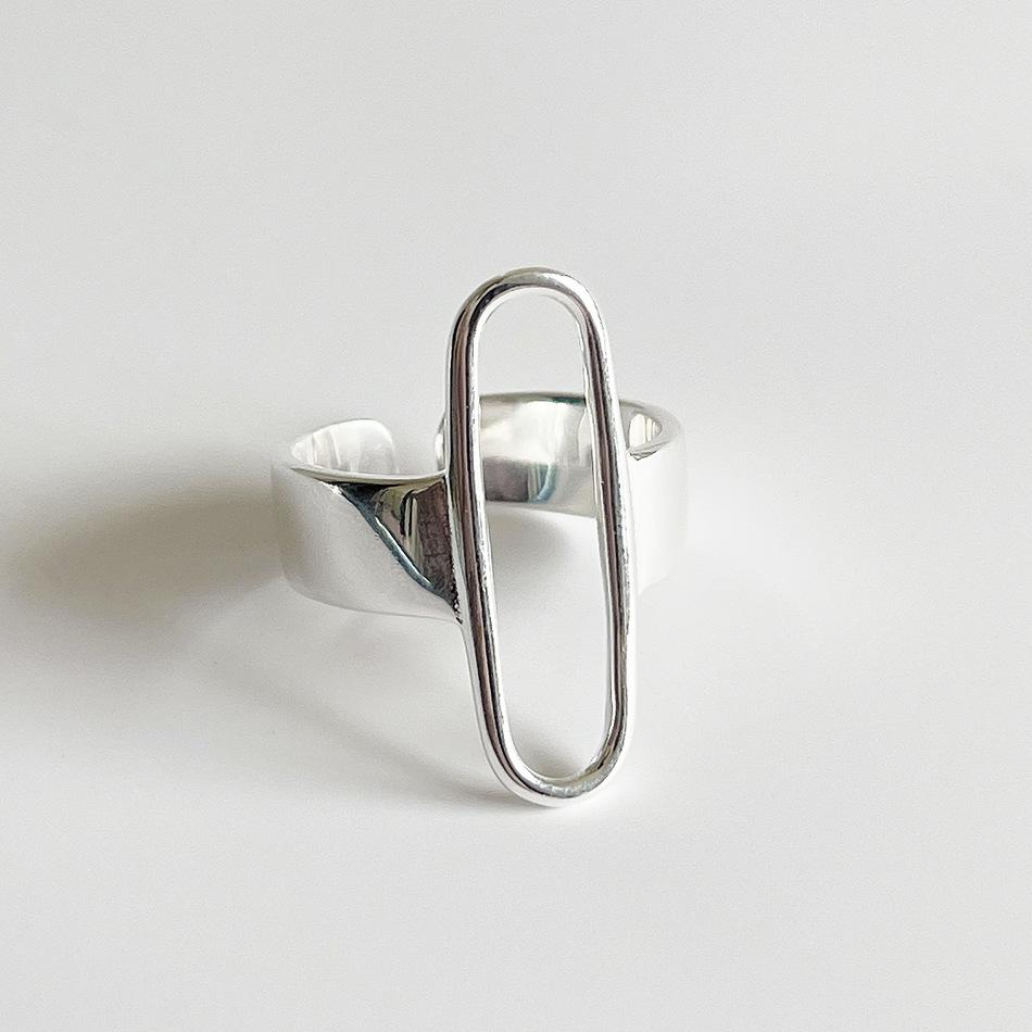 VIANRLA 925 Sterling Silver Statement Ring Women 925 Unique Silver Ring