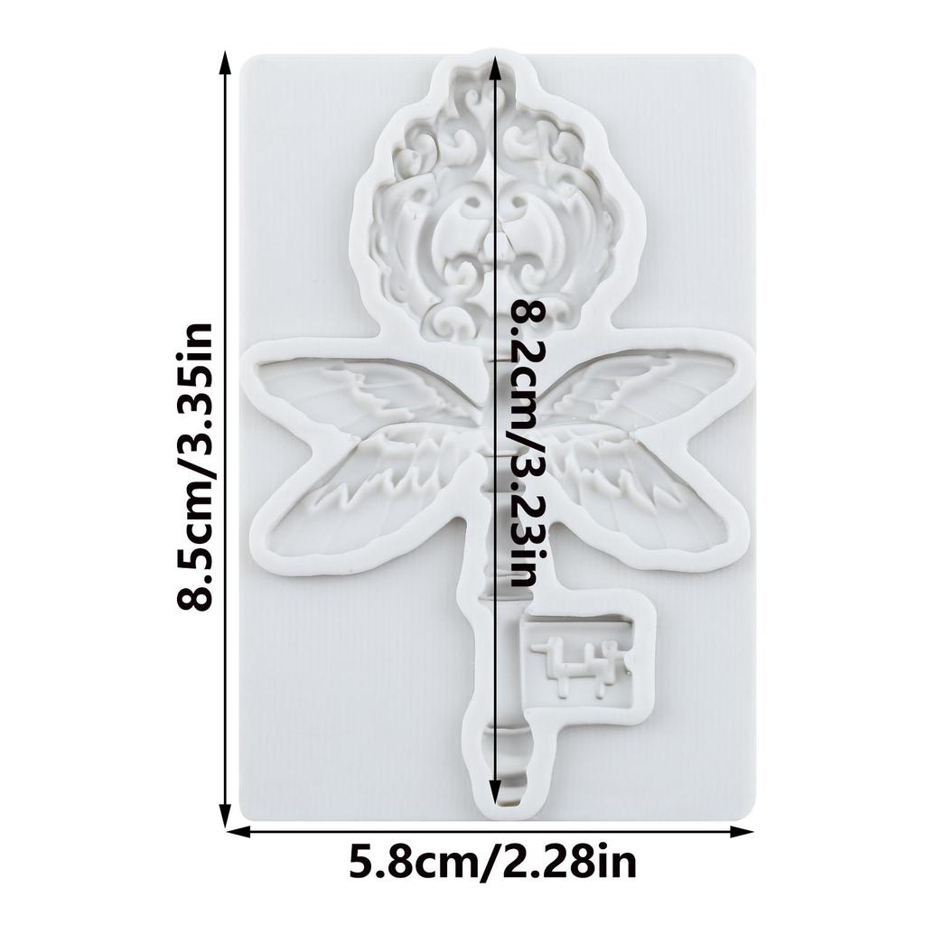 Vintage Key Silicone Molds Heart Lock Keyhole Fondant Mold Cake Decorating Tools Cupcake Topper Chocolate Candy Craft Gum Paste Polymer Clay