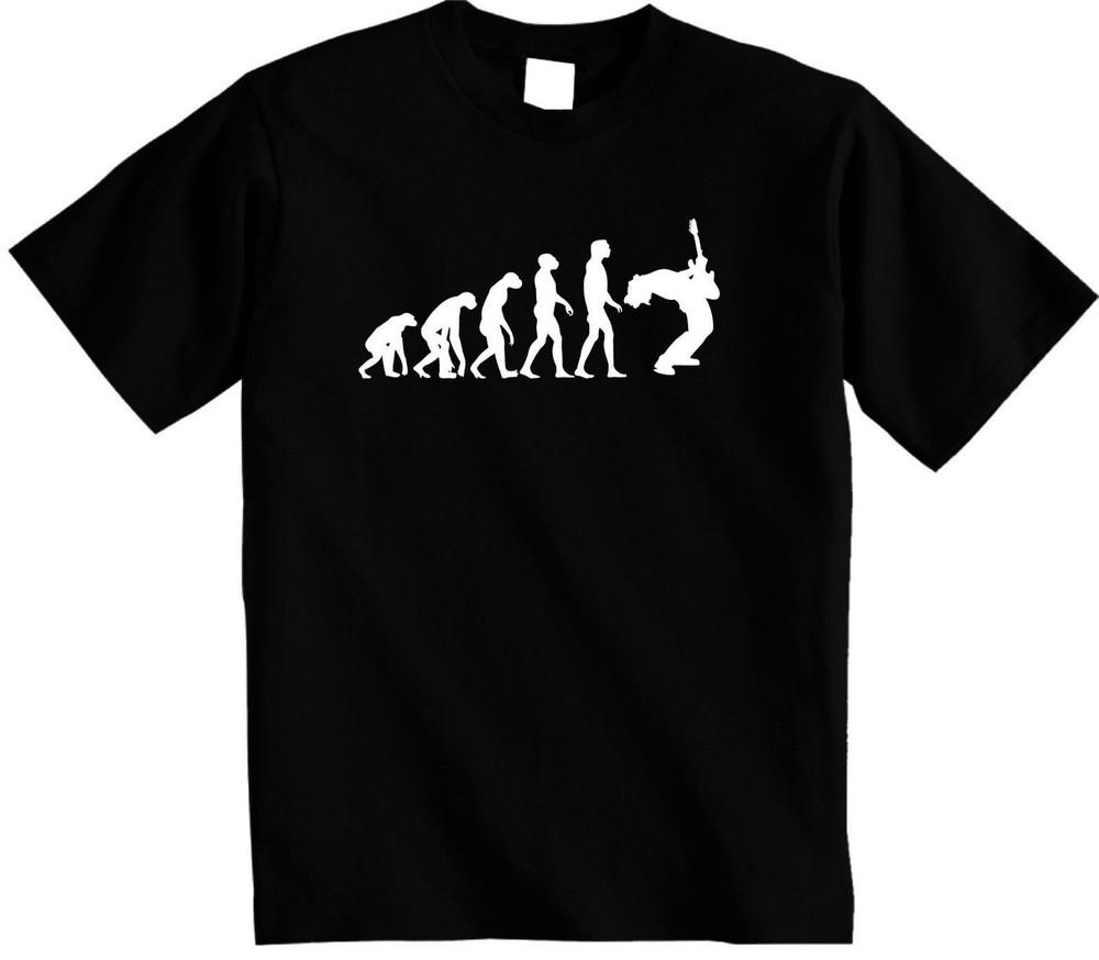 

Guitarist T-Shirt Evolution of Guitar Premium T Shirt Evolve of man Dad Rockstar L