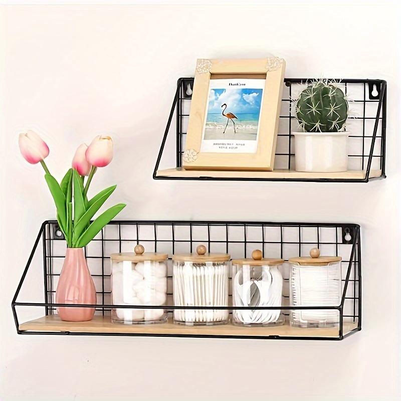 4 Pcs Qtip Holder Dispenser - 10 Oz, 12 Oz Bathroom Organizers Storage Containers, Clear Plastic Apothecary Jars with Wood Lid