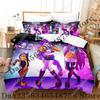 Set Biancheria da Letto Kpop Demon Hunters Singolo Gemello Matrimoniale Queen King Size Set Letto Saja Camere da Letto per Ragazzi Set Copripiumino Rumi Tuta Tre Pezzi