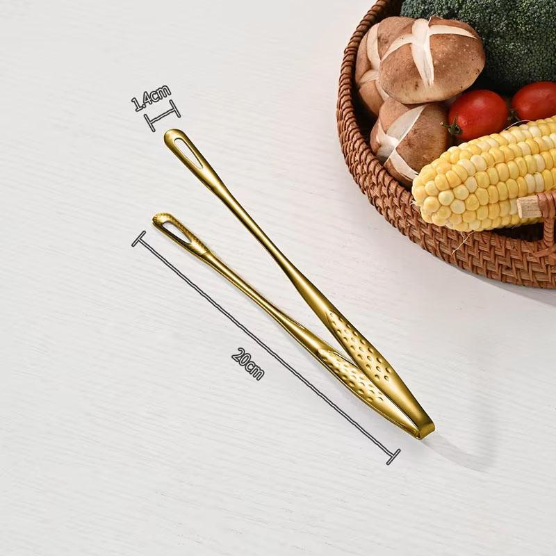 Kitchen Tongs Stainless Steel Long Handle Barbecue Tongs Food Clips Cooking Tweezers Suitable For Home Vegetable/meat Barbecue
