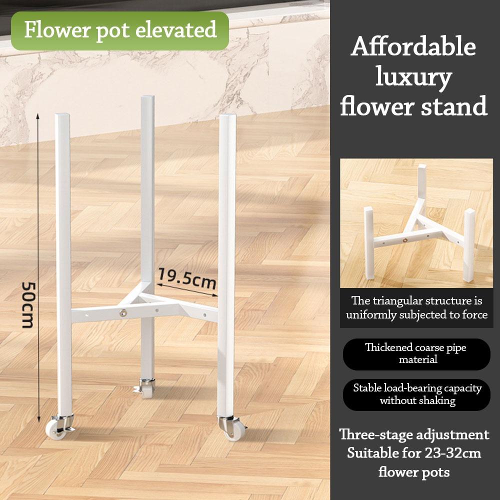 Floor-standing Flowerpot Bracket Metal Planter Shelf Stable Potted Holder Garden Display