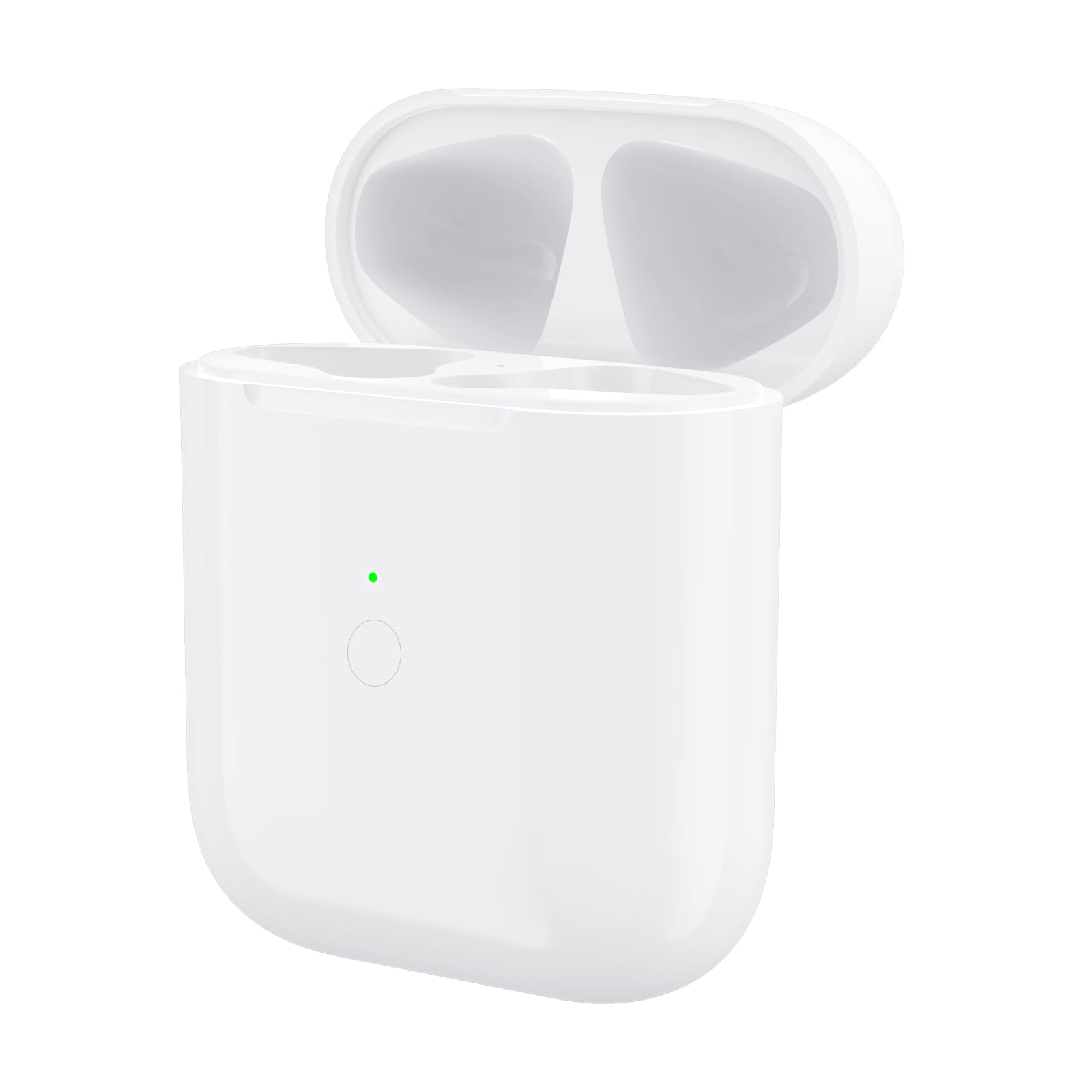 

Бездротова зарядна станція для AirPods 1-го та 2-го поколінь, сумісна з заміною зарядних пристроїв для AirPods, підтримує Bluetooth-сполучення та білий