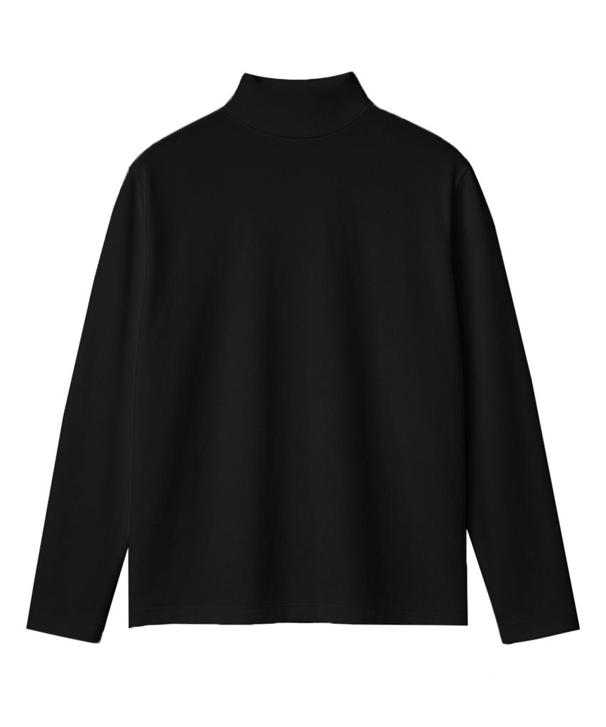 Random Off [Unisex] Réserve Over Fit Mock-Neck Tee [Black]