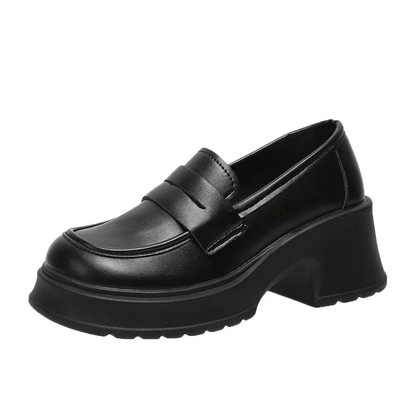Women's Loafers  Spring British Style Slip On Platform Mary Jane Shoes Woman Japanese Jk Uniform Lolita Shoes Women
