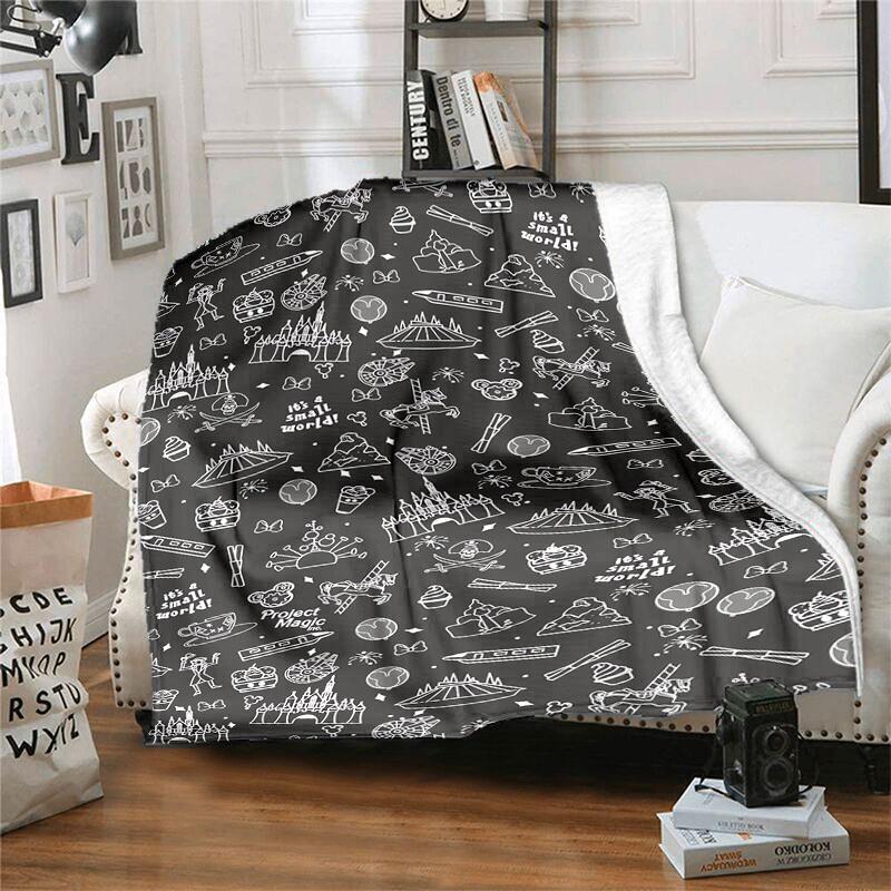 1pc Disneyland Cartoon Blanket,Portable Throw for Travel & Camping, All Season Cozy Blanket,Ideal Gift