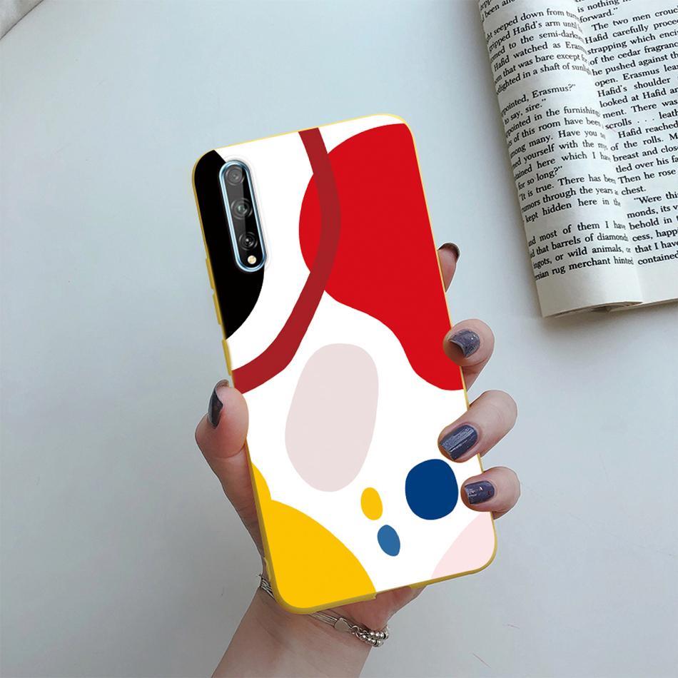 Silicone Phone Case For Huawei Y8P Y9 Prime 2019 Back Cover Cute Cat Cartoon Flower Housing Fundas For Huawei Y8P Y9Prime Cases