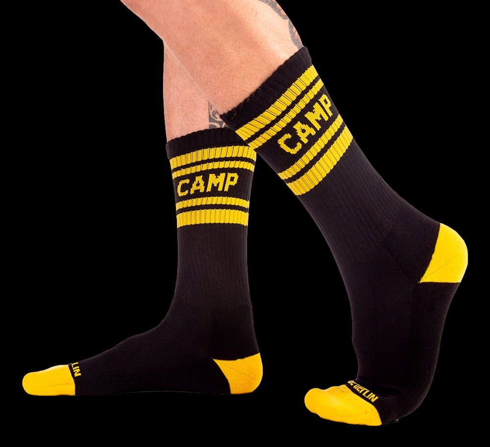 Chaussettes Camp Socks Noir-Jaune - Barcode Berlin - CHAUSSETTES