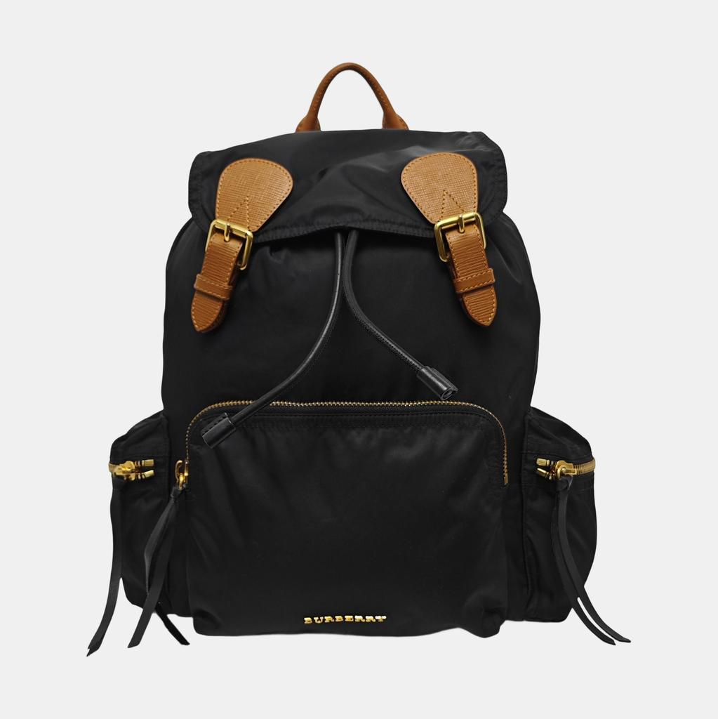 [Pre-Owned] The Rucksack Series Nylon And Leather Backpack Large - Good #RZ9ZW5