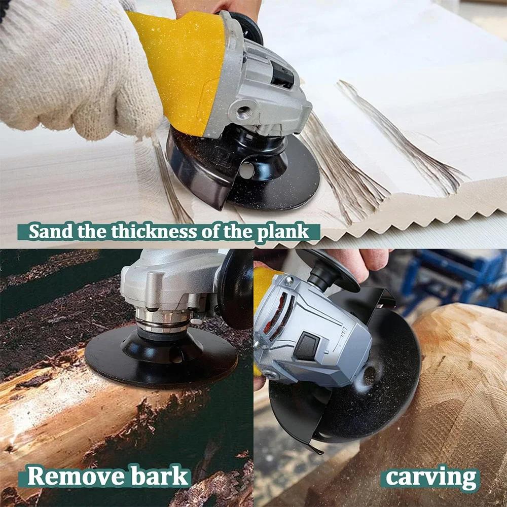 4 Zoll Runde Holz Winkelschleifscheibe Schleifscheibe Winkelschleifer Karbidbeschichtung 22mm Bohrung Formen Schleifen Schnitzen Rotationswerkzeug