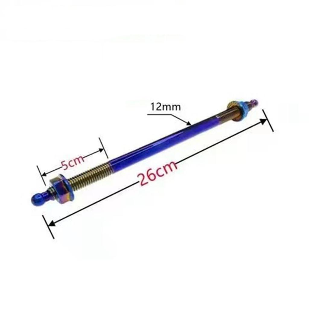 Silver/Multicolor/Gold M12 X 240mm - 400mm Titanium Alloy Front Wheel Axle Shock Axis For Honda Yamaha RSZ Niu Dirt Bike