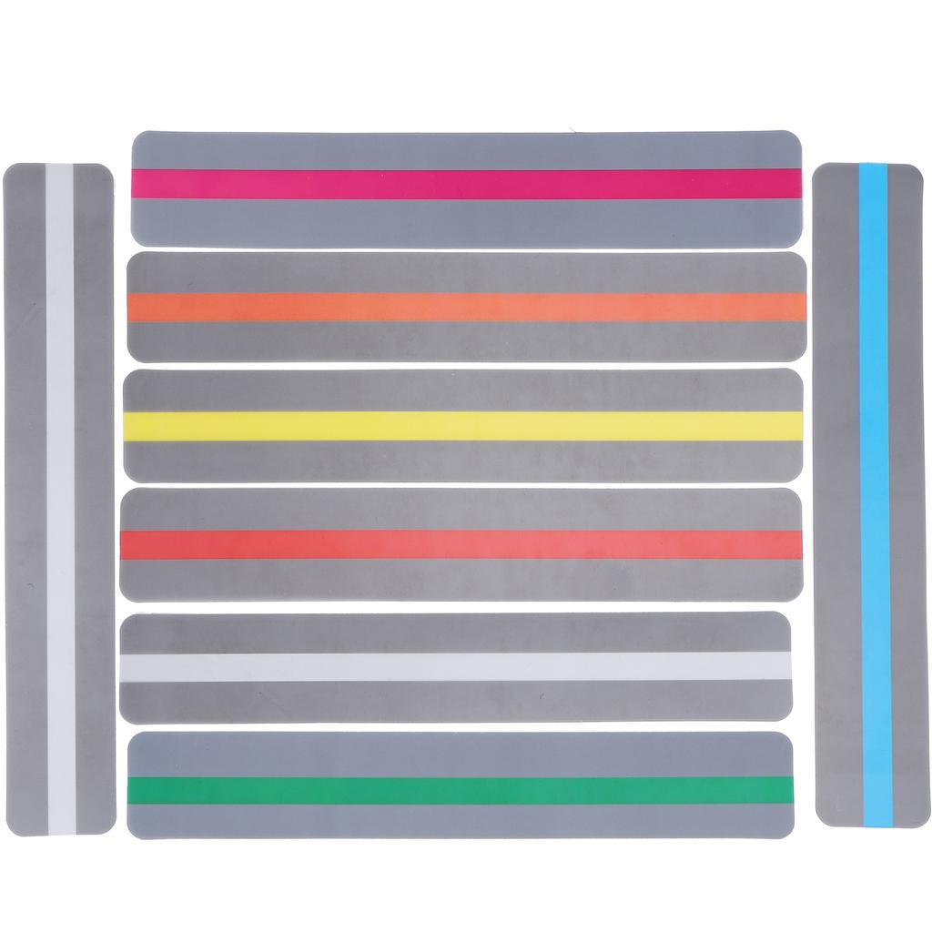 8Pcs Reading Strips Guided Highlight Colored Overlays Bookmark Plastic Tool Small