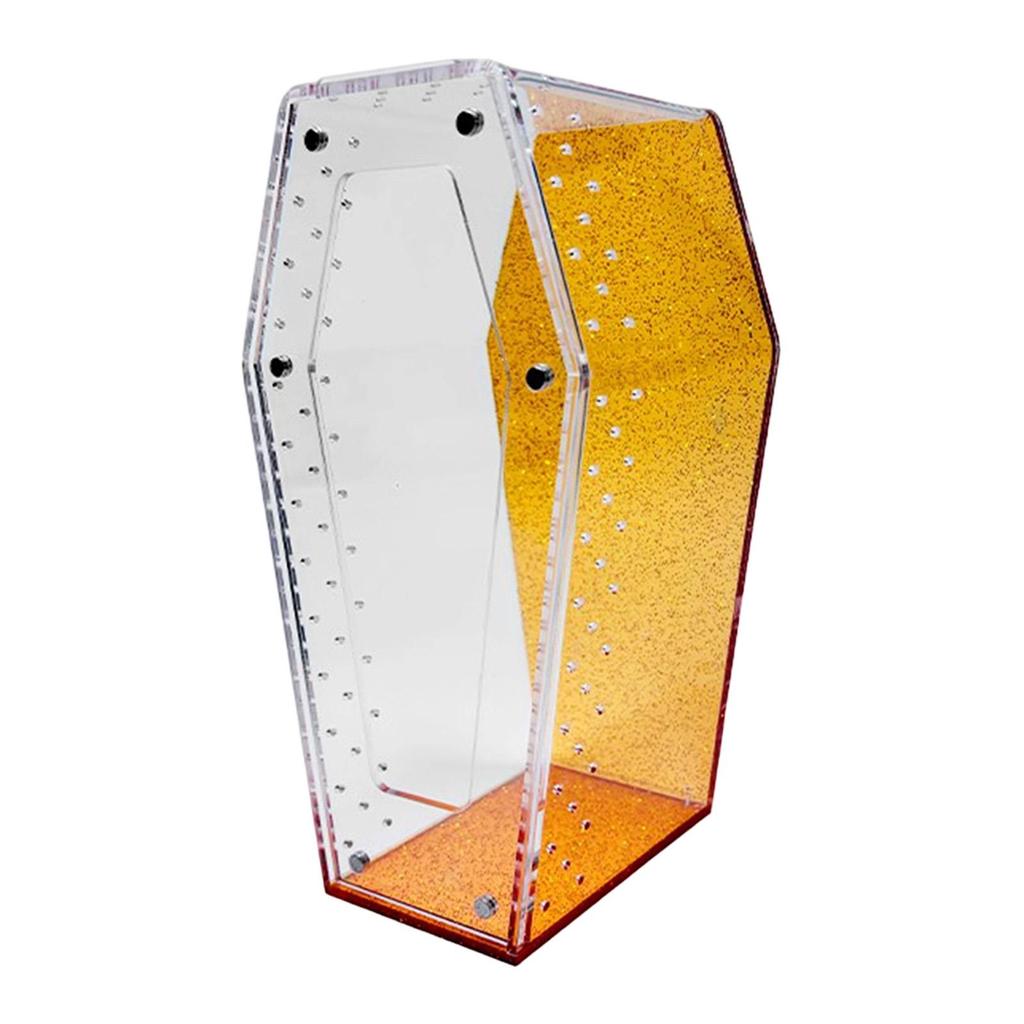 Jumping Spider Enclosure Acrylic Reptile Terrarium Amphibian Habitat Container Small Aquarium Box for Praying Breeding Home