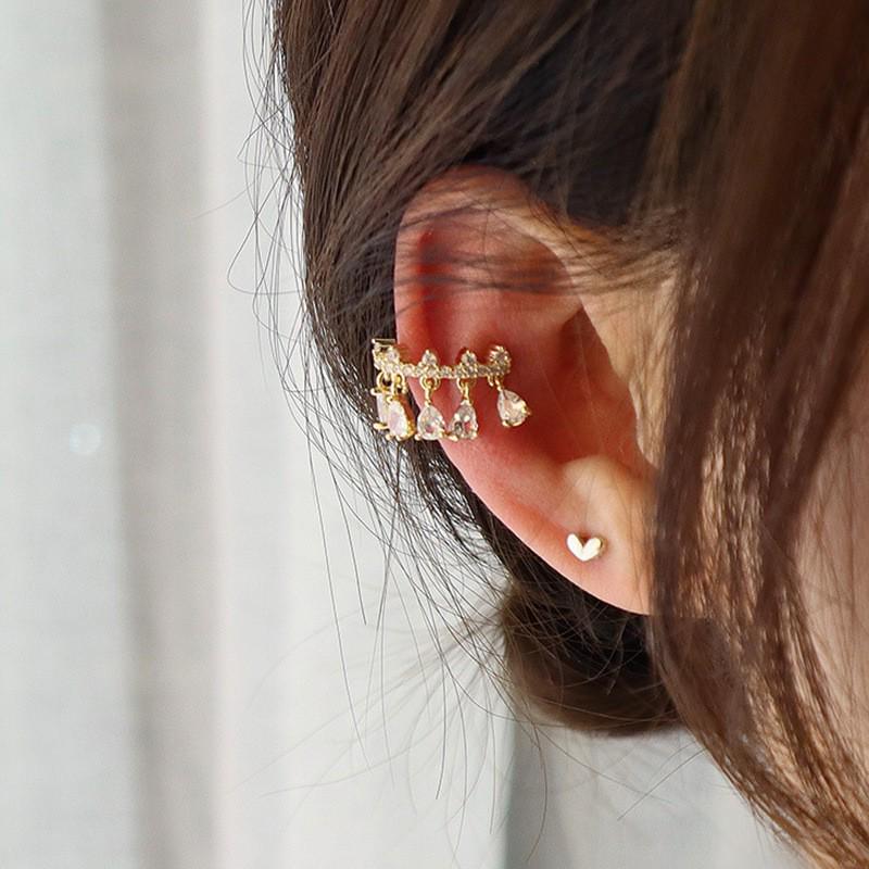 

Изысканные модные клипсы для ушей со стразами 2022 года для непроколотых ушей - Микропаве из цирконов, крутой и безболезненный дизайн для женщин