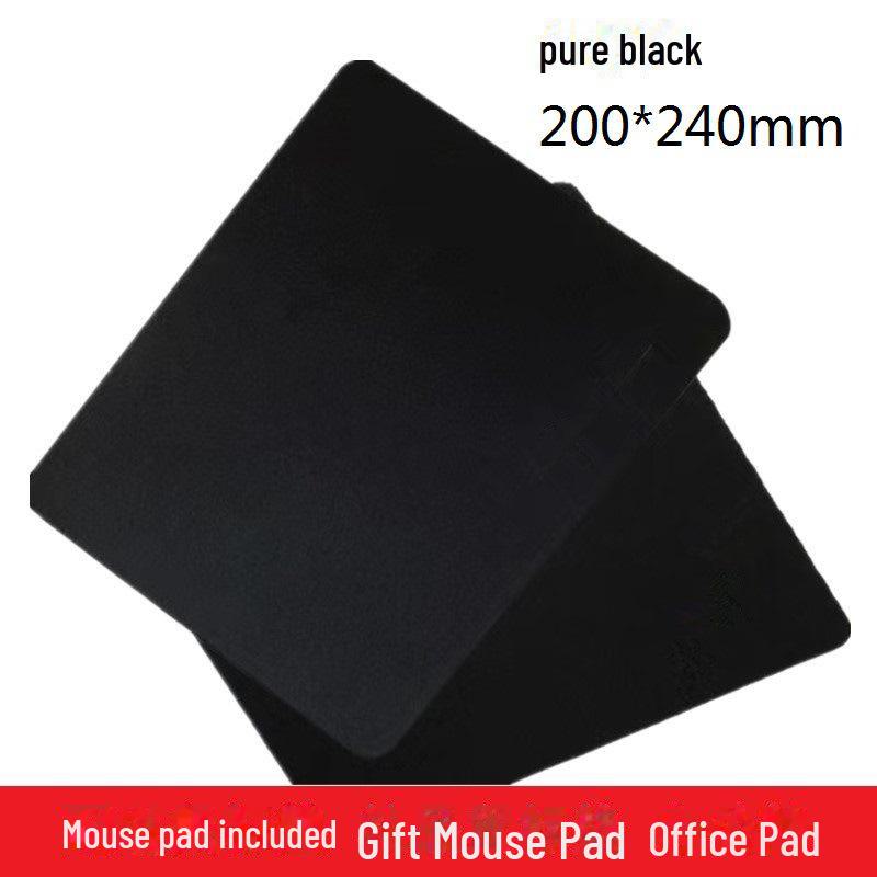 Black Rubber Gaming Mouse Pad - Thin, Small Desk Pad, Ideal for Promotions and Gifts