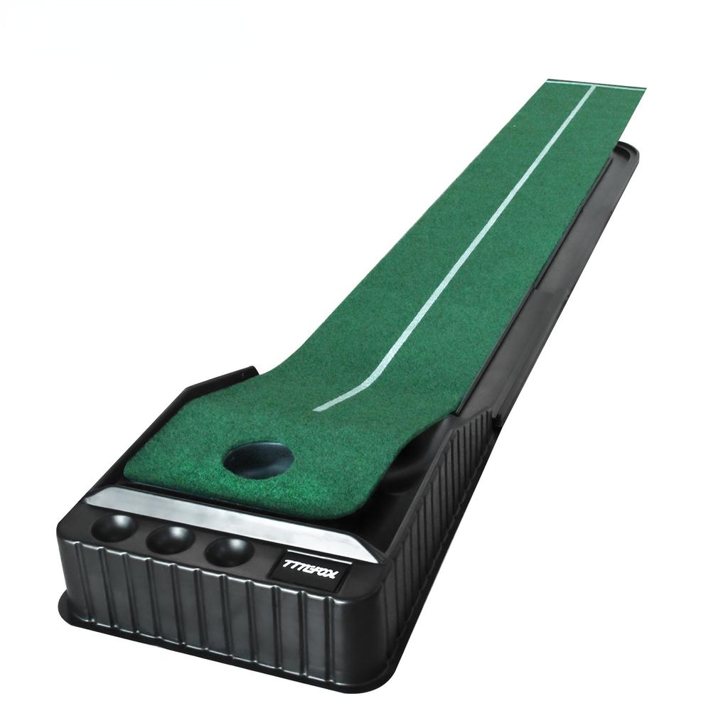 KOFULL Golf Putting Mat Indoor Golf with Auto Return Golf Training Aid for Home Office Backyard Use