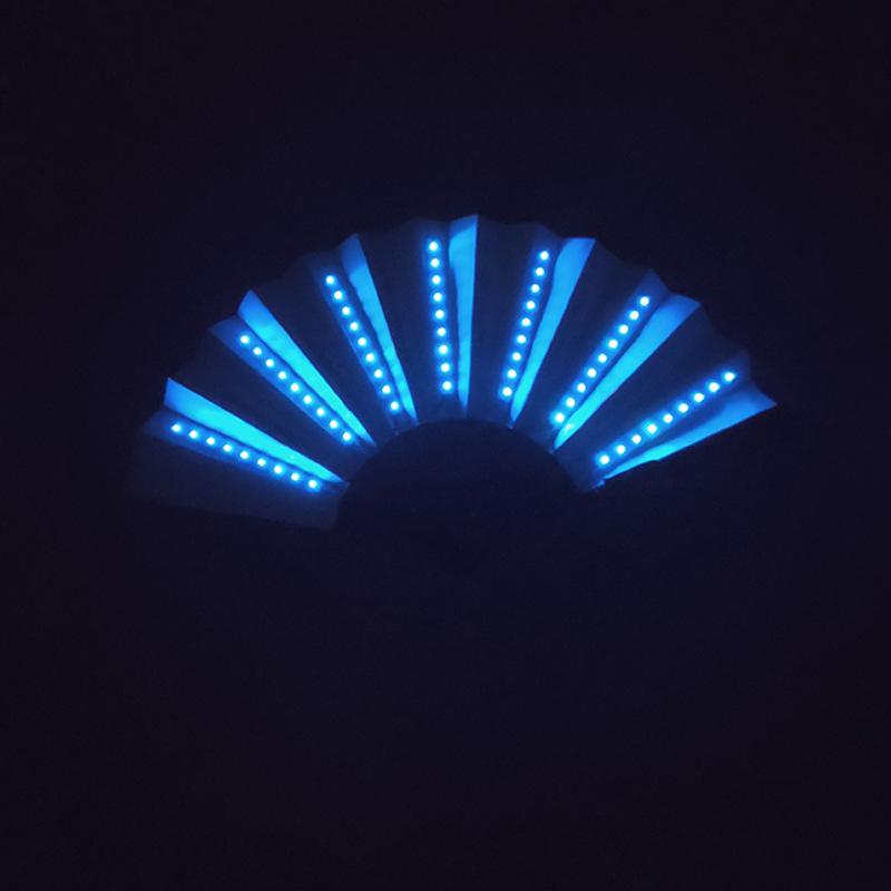 LED Luminous Lace Rose Folding Dance Fan - Chinese Style Wedding Accessory