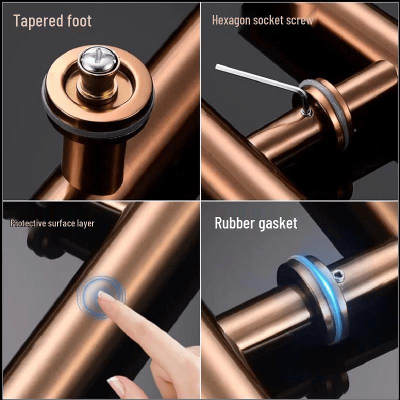 SOXW Luxury Stainless Steel Glass Door Handle