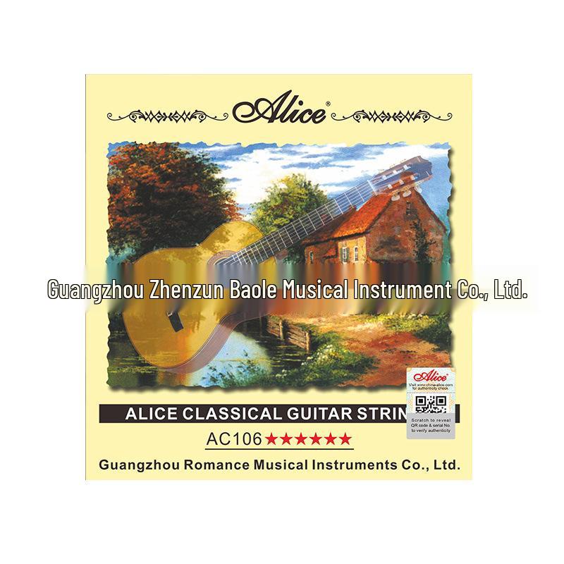 Alice AC106-H/N Klassische Gitarre Saitensatz für Nylonseiten (Saiten 1-6)