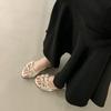 Ladies Shoes 2025 Fashion Shallow Casual Women's Sandals Summer Butterfly-knot Plus Size New Open Toe Buckle Strap Flat Sandals